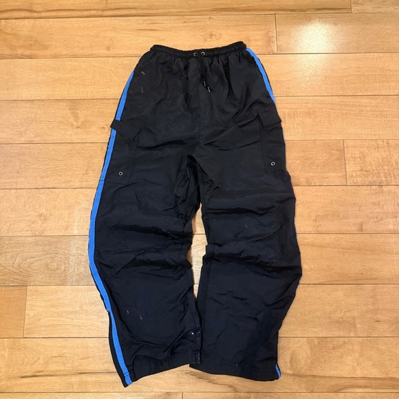 No Boundaries Other - Vintage No Boundaries Nylon Cargo Track Pants Black Blue Girls 14-16